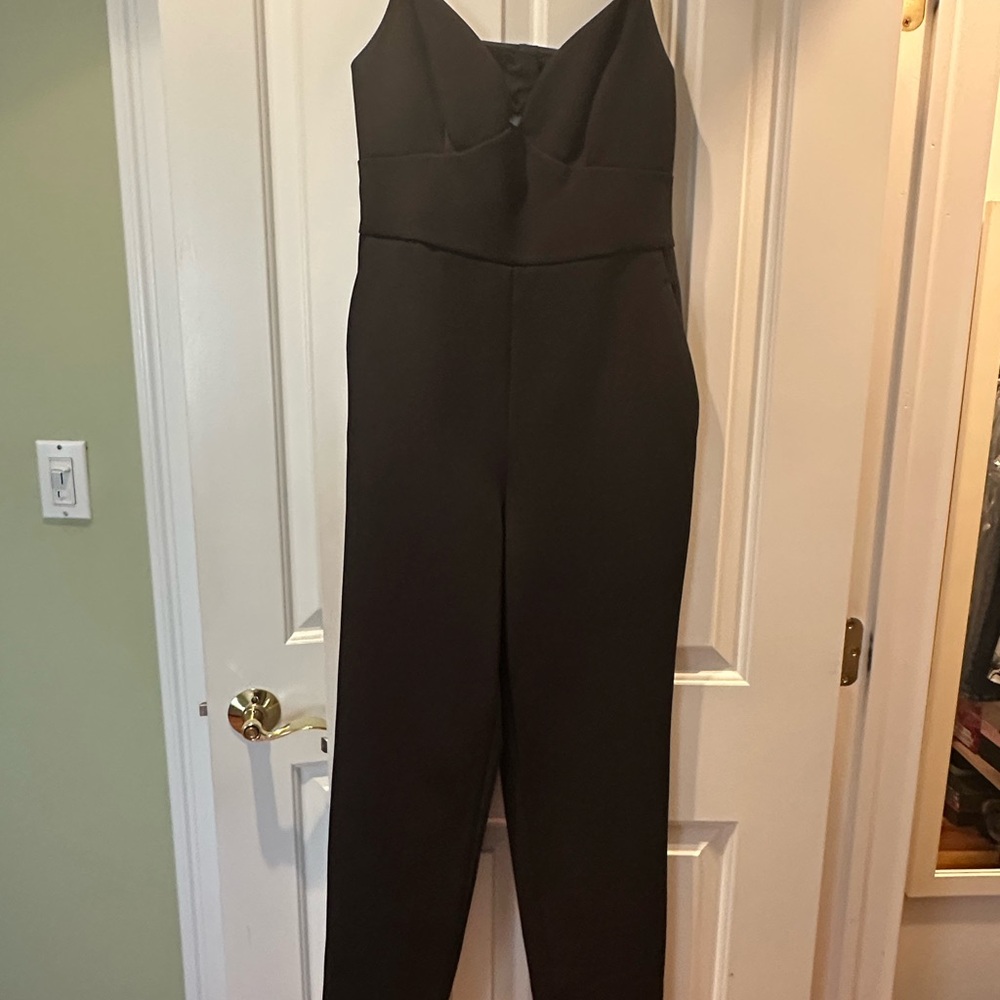 BCBGMaxAzria Black Sleeveless Jumpsuit